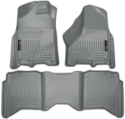 Husky Liners - Husky Liner Weatherbeater Front/Rear Floor Liners Grey for Dodge RAM 99002