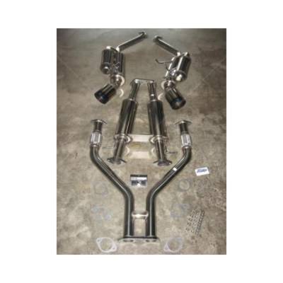 HKS - HKS 32009-BN004 Full Dual Exhaust Muffler for 09-20 Nissan 370Z VQ37VHR Z34 RWD