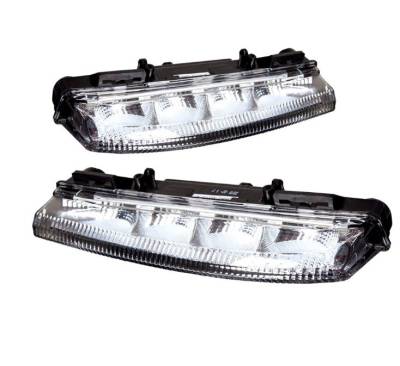 Winjet - Winjet CDRWJ-0575-C Front Bumper DRL Fog Lights for Mercedes Benz W204 W212 R172