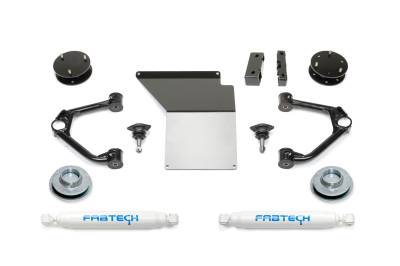 Fabtech - Fabtech FTS21124 K1060 3" Ball Joint UCA Lift Kit w/Rear Shocks for 07-14 GM SUV