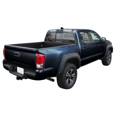Black Horse Off Road - Black Horse FF-TOTA-SM-PKT FENDER FLARES Black for 16-23 Toyota Tacoma
