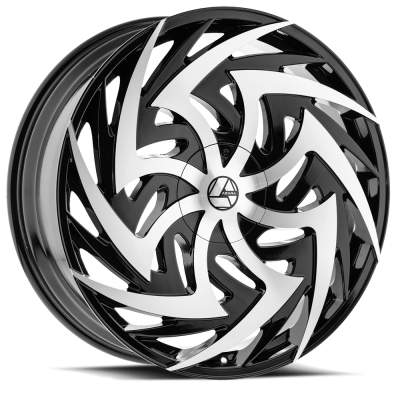 Azara - Azara Wheel AZA-520 24x9 6x135/5.5 25mm Black/Machined AZA-520249061351397+25BM