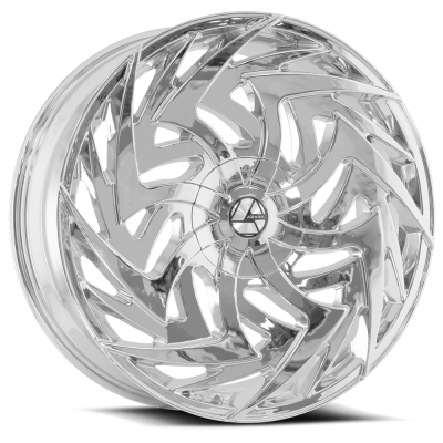 Azara - Azara Wheel AZA-520 28x9.5 BLANK 15mm Chrome AZA-5202895BLANK+15C