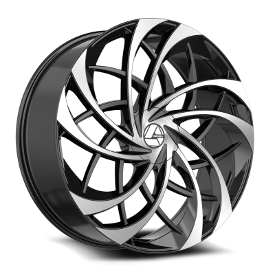 Azara - Azara Wheel AZA-540 18x8 5x100/4.5 35mm Gloss Black & Machined AZA-5401882335BM