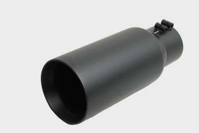 Gibson Performance Exhaust - Gibson Performance 500689-B Black Ceramic Double Walled Angle Exhaust Tip