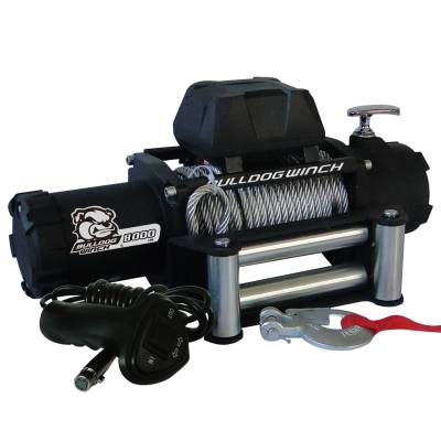 Bulldog Winch - Bulldog Winch 10041 8000lb Winch 100' Wire Rope 5.2hp Series Wound Motor Roller