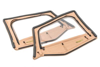 MasterTop - MasterTop 16029117 Fabric Upper Door Skins & Frame Spice for 88-95 Wrangler YJ
