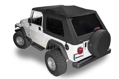 MasterTop - MasterTop 15701024 Fabric Top No Doorskin Tinted Glass for 04-06 Wrangler LJ Unl