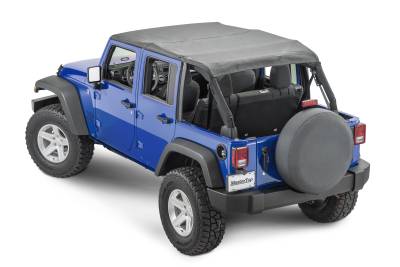 MasterTop - MasterTop 14300435 Black Diamond Bimini Top Plus for 07-18 Jeep Wrangler JK 4DR