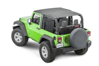 MasterTop - MasterTop 14300335 Black Diamond Bimini Top Plus for 07-18 Jeep Wrangler JK 2DR