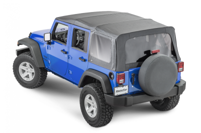MasterTop - MasterTop 15601435 Full Top Tinted Glass Black Dia for 10-18 Wrangler JK 4DR