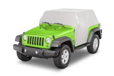 MasterTop - MasterTop 11120309 5 Layer Full Door Cab Cover Gray for 07-18 Wrangler JK 2DR