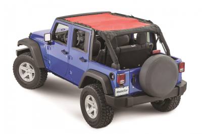 MasterTop - MasterTop 14221402 ShadeMaker Freedom Mesh Bimini Top Plus for 07-18 Jeep JK 4DR