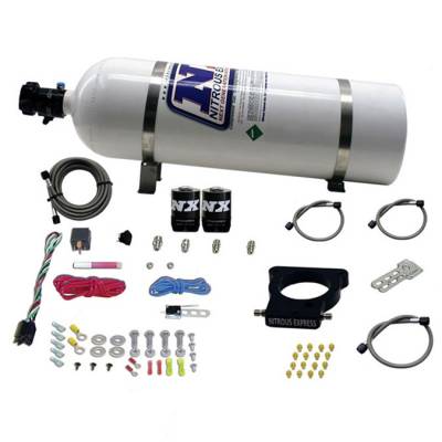 Nitrous Express - Nitrous Express 20935-15 Nx Nitrous Oxide System Kit 78mm 3-Bolt TB Plate GM LS