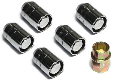 Rugged Ridge - ORV Suspension 16715.20 Five Piece Wheel Lock Set 1/2 -20 Thread Chrome