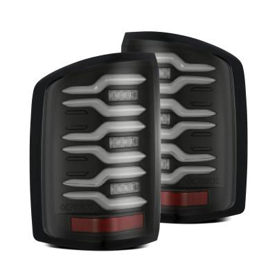 AlphaRex - AlphaRex 630040 Black LED Taillights for 14-18 GMC Sierra 1500