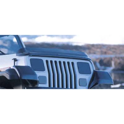 Rugged Ridge - Rugged Ridge 11350.01 Bug Deflector Smoke for 87-06 Jeep Wrangler YJ/TJ