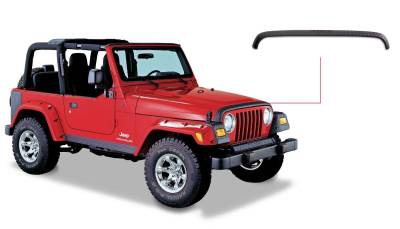 Bushwacker - Bushwacker 14006 Trail Armor Hood Stone Guard Black for 97-06 Jeep Wrangler TJ