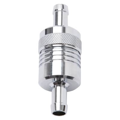 Edelbrock - Edelbrock 8136 3" Aluminum Street Fuel Filter Chrome Finish
