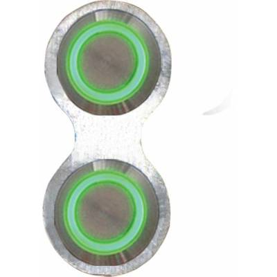 Autoloc - Autoloc AUTBBB22 Retro Billet Switch w/Green LED Illumination Single Switch