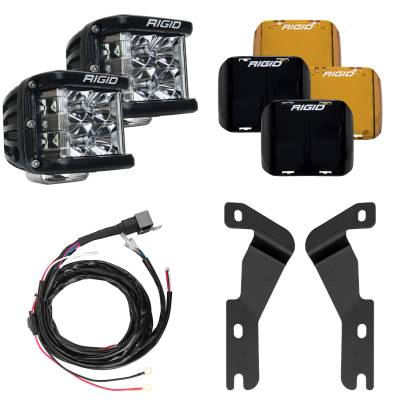 Rigid Industries - Rigid Industries 46707 A-Pillar Light Kit w/D-SS Flood for 16-20 Toyota Tacoma