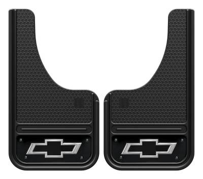 Gatorback - Gatorback Mini Cut-Style 10"x18" Black Mud Flaps Bowtie Logo GB1018CUTBT-W
