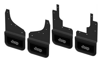 Gatorback - Gatorback 12" Black Front/Rear Mud Flap Set for Wrangler JL GCN63K-JW