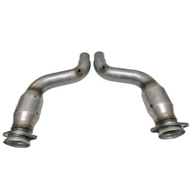 BBK Performance Parts - BBK 18562 1.875" Long Tube Headers Short Midpipe w/Cat for 16-20 Mustang GT350