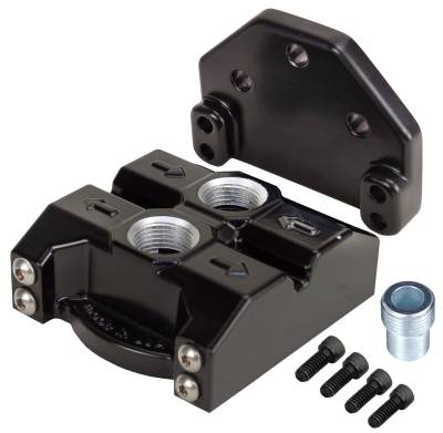 Derale - Derale 35708 Premium -10AN Ports Up Single Filter Mount 3/4"-16 Filter Threads