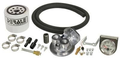 Derale - Derale 13091 Single Mount 3/8" NPT Ports Up Remote Transmission Filter Kit
