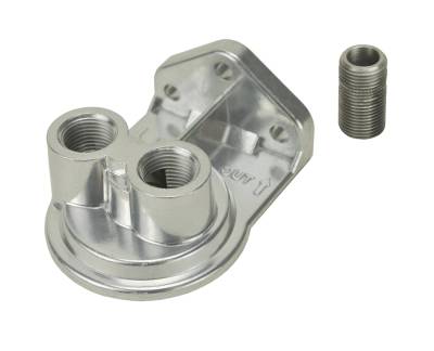 Derale - Derale 25728 Single Ports Up 1/2" NPT Filter Mount w/13/16"-16 Filter Threads