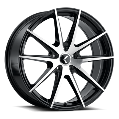 Kraze Wheels - Kraze Wheels KR185 Double Down 22x8.5 5x4.5/120 38mm Black/Mach KR185-22804BM38