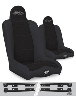 PRP - PRP A140110-C38-50 Daily Driver High Back Seats Kit for Wrangler JK/JKU Pair