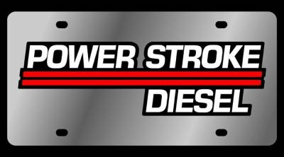 Eurosport Daytona - Eurosport Daytona 1509-1 Stainless License Plate Power Stroke Diesel Logo