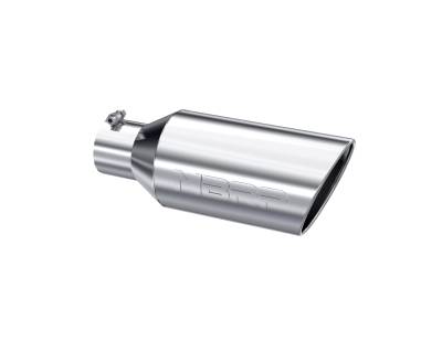 MBRP Exhaust - MBRP Exhaust T5126 T304 SS 4" In Single Wall Rolled Angle Cut 7" Outlet Tip