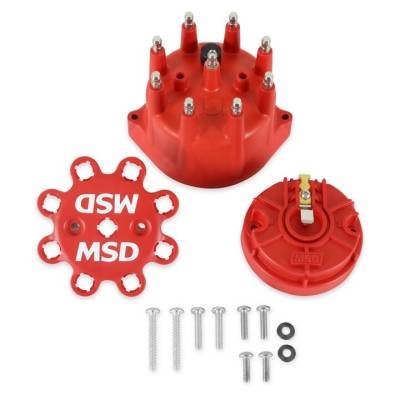 MSD - MSD Ignition 84315 Distributor Red Cap & Rotor Kit