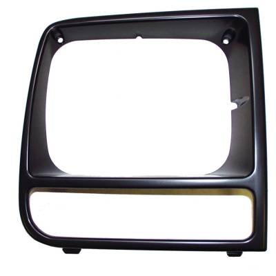 Crown Automotive Jeep Replacement - Crown Automotive 55055136 Black Headlamp Bezel for 97-01 Jeep Cherokee XJ