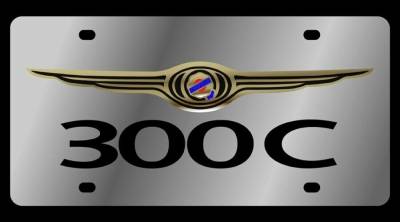 Eurosport Daytona - Eurosport Daytona 1438-1 Stainless License Plate 300C Logo for Chrysler