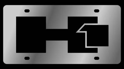 Eurosport Daytona - Eurosport Daytona 1619-1 Stainless License Plate Hummer H1 Logo