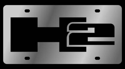 Eurosport Daytona - Eurosport Daytona 1620-1 Stainless License Plate Hummer H2 Logo