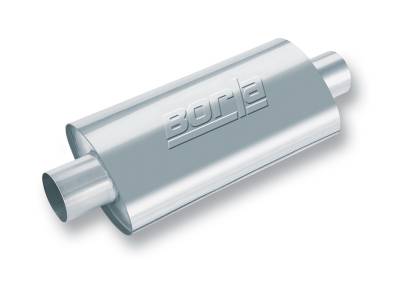 Borla - Borla 40943 12" XR-1 SS Racing Mufflers 3" In/3" Center Out 4.25 x 7.88" Oval