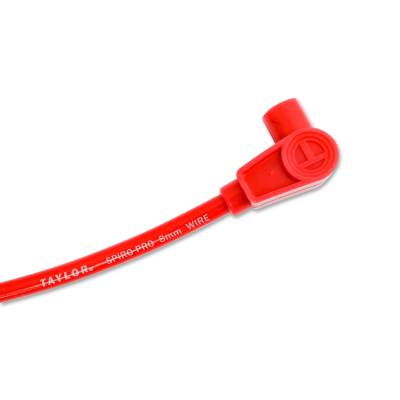 Taylor Cable - Taylor Cable 73251 8mm Spiro-Pro Spark Plug Wire Set Red 90-DEG Universal