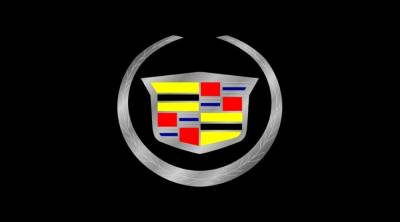 Eurosport Daytona - Eurosport Daytona 3201-1 Carbon Steel License Plate Cadillac Crest Logo