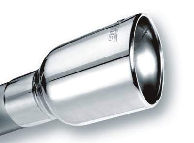 Borla - Borla Exhaust 20155 Univ 7" Long Tip 2.5" In 4.25" x 3.5" Single Oval Rolled Out