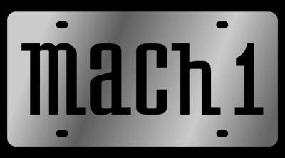 Eurosport Daytona - Eurosport Daytona 1564-1 Stainless License Plate Mach 1 Logo