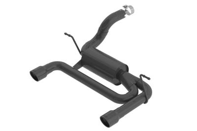 Borla - Borla 11956CB S-Type Axle-Back Exhaust Single Split Rear Exit 18-26 Wrangler 3.6