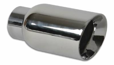 Vibrant Performance - Vibrant 1207 4" Round Stainless Steel Tip Double Wall Angle Cut
