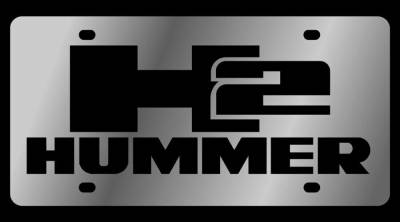 Eurosport Daytona - Eurosport Daytona 1622-1 Stainless License Plate Hummer H2 Logo