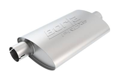 Borla - Borla 400477 Pro XS Muffler 2" Offset Inlet/2" Center Outlet 4.25" x 7.88" Oval