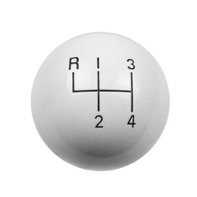 Hurst - Hurst 1630003 Classic 4-Speed Shift Knob Upper Left Reverse White 3/8-16
